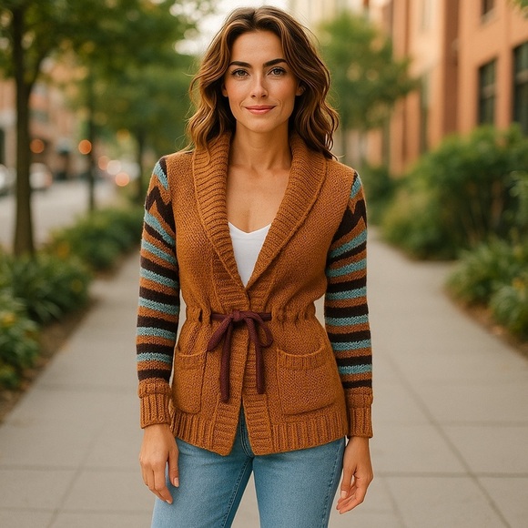 Vintage Arlanna for X-RATED Handknit Cardigan - Picture 1 of 13